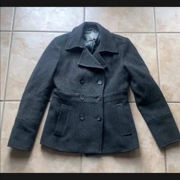 J. Crew Gray Double-Breasted Wool “Nello Gori Stadium Coat” Size 4 - Picture 3 of 10